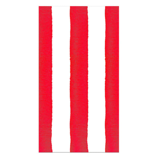 Caspari Guest Napkin/ Cafe Stripe Red Stripe
