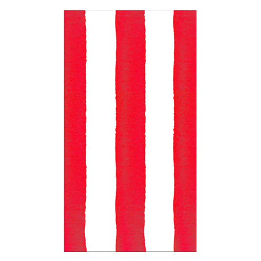 Caspari Guest Napkin/ Cafe Stripe Red Stripe