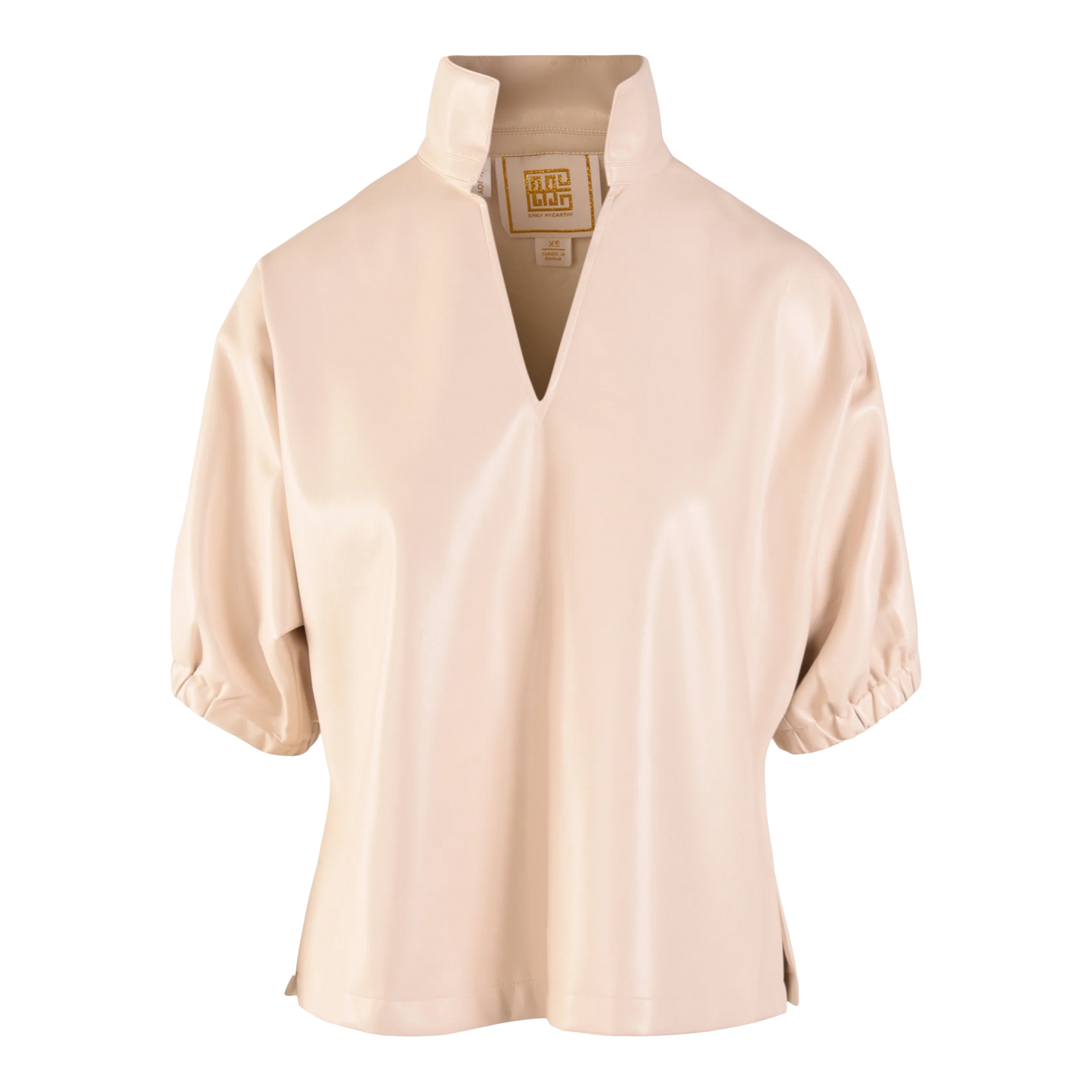 Poppy Top in Sandshell Vegan Leather