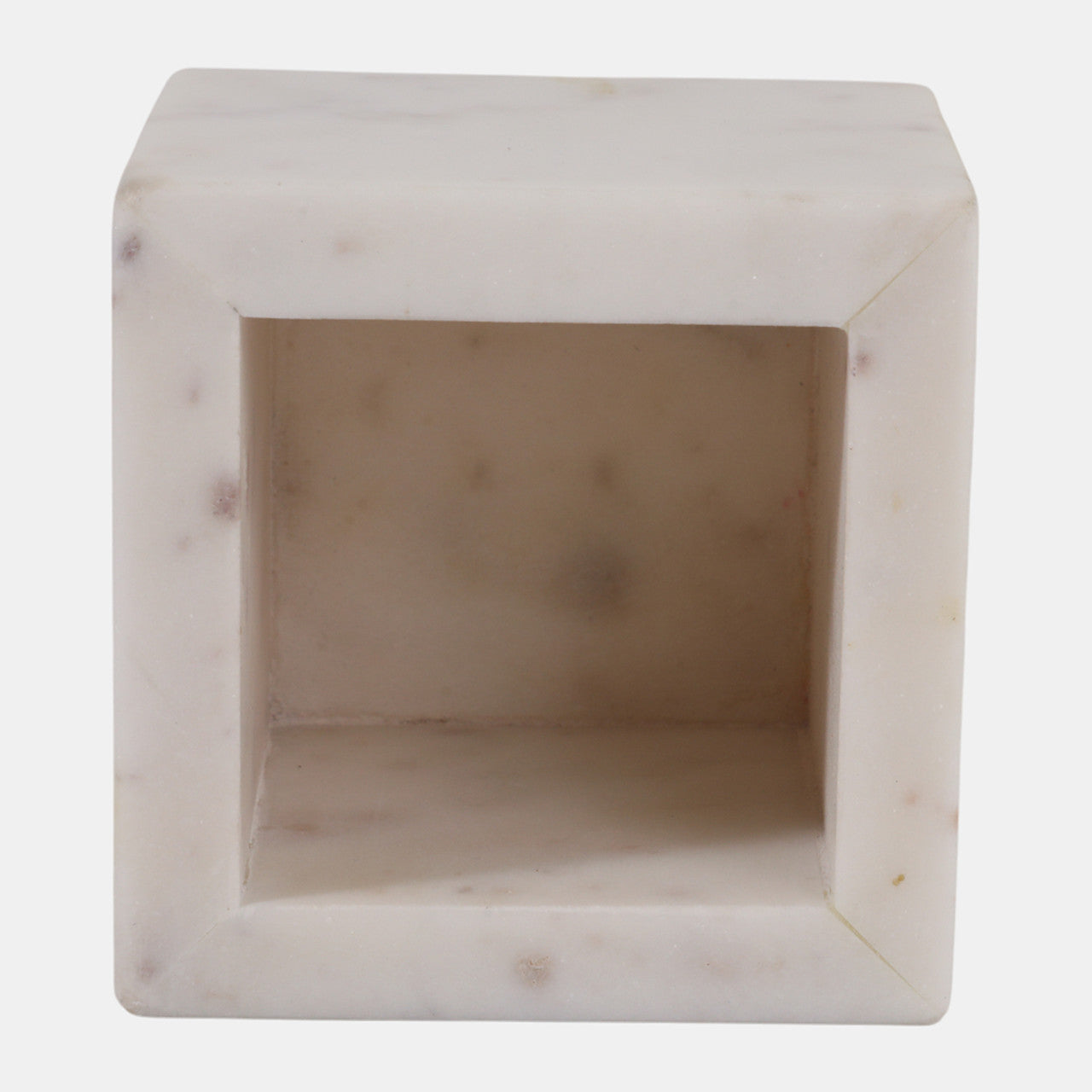 4” Marble White Pencil Cup