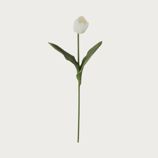 18.5” Real Touch Tulip Stem White