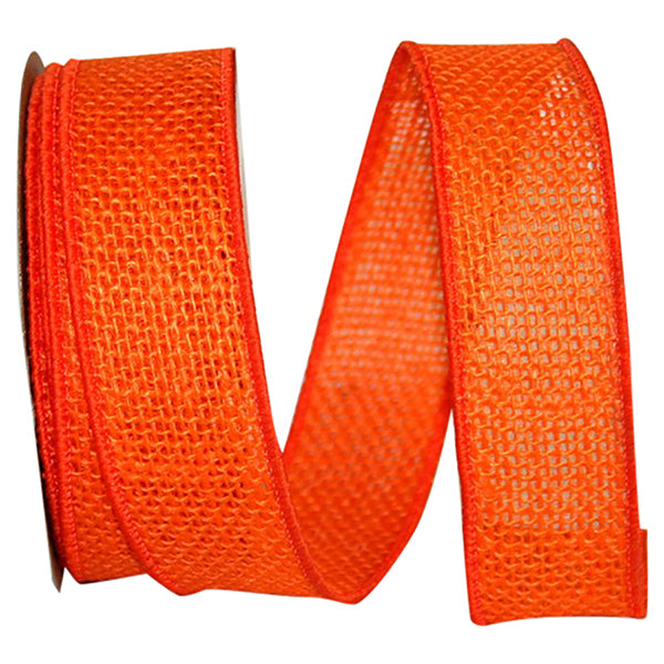 Orange Burlap Ribbon Roll