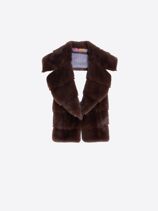 Brown Fur Collar