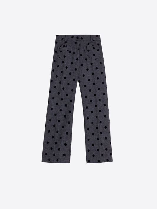 Grey Dot Trouser