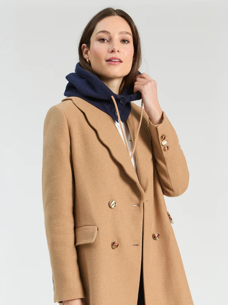 Wavy Camel Wool Coat