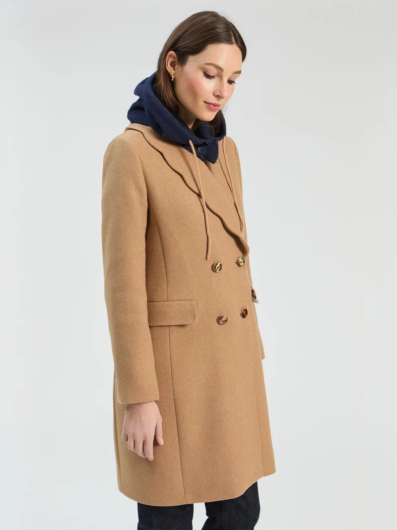Wavy Camel Wool Coat