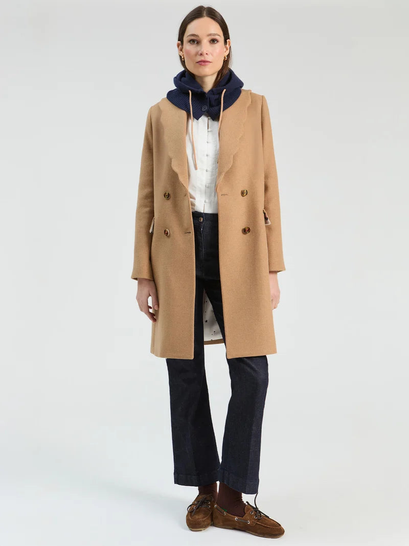 Wavy Camel Wool Coat