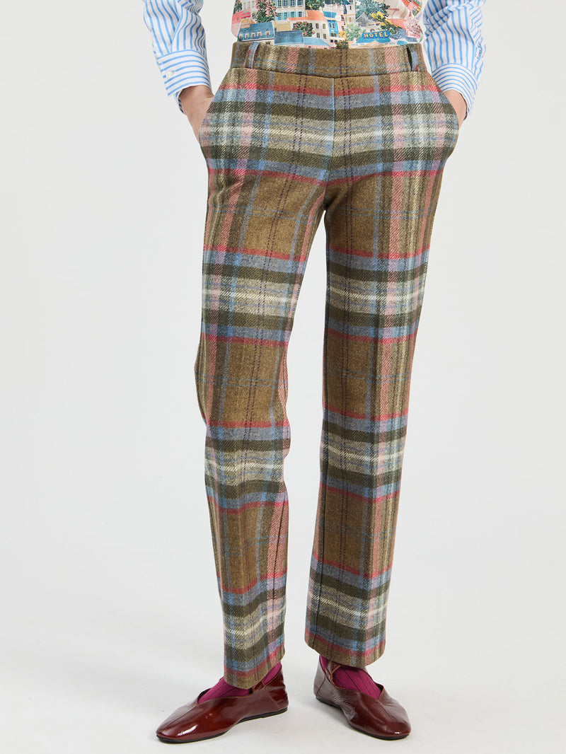 Brown and Blue Trouser