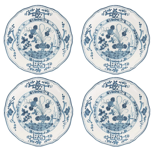 VIDA Faenza Appetizer Plate Set of 4 (Blue and White)