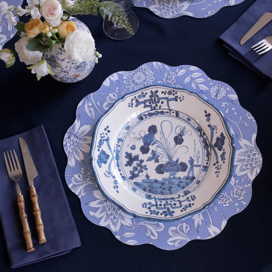 Vida Faenza 11” Dinner Plate (Set of 4) Blue
