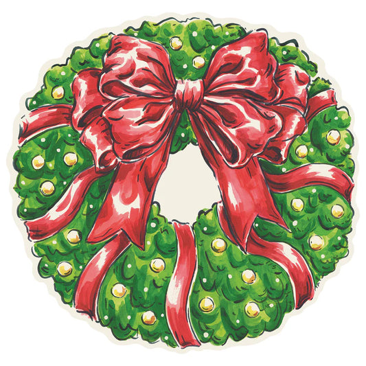 Hester & Cook Seasonal Placemats Holiday Wreath | 12 Pack