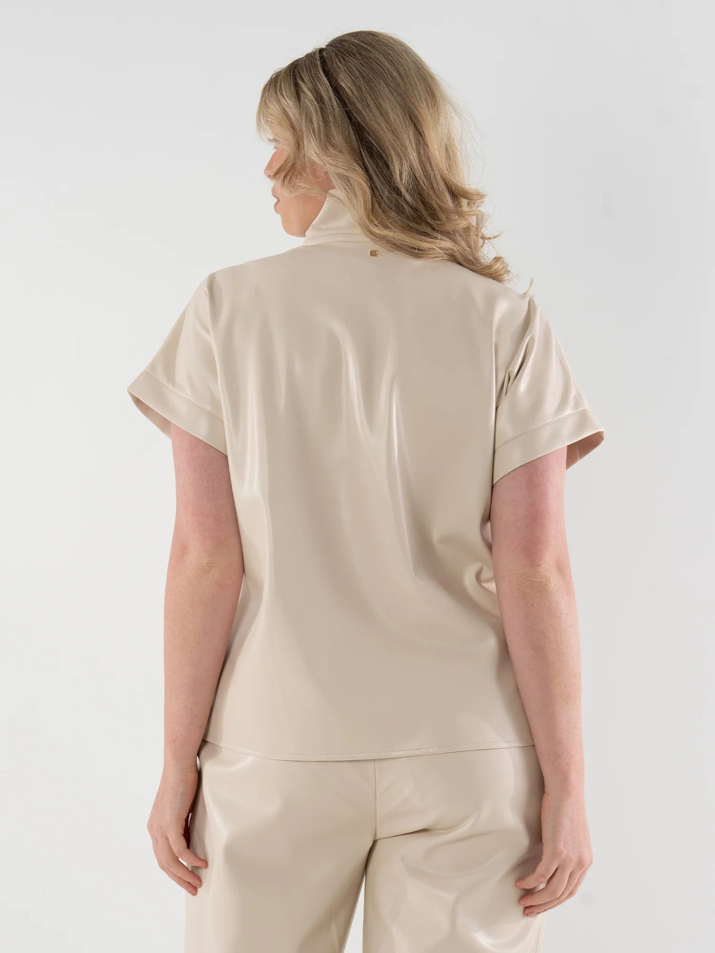 Poppy Pullover in Sandshell Vegan Leather
