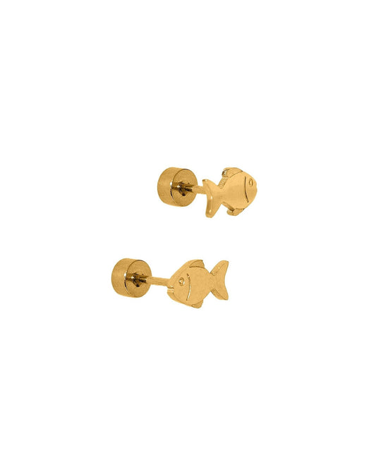 LINNY CO - Screwback Stud Earrings - Fish
