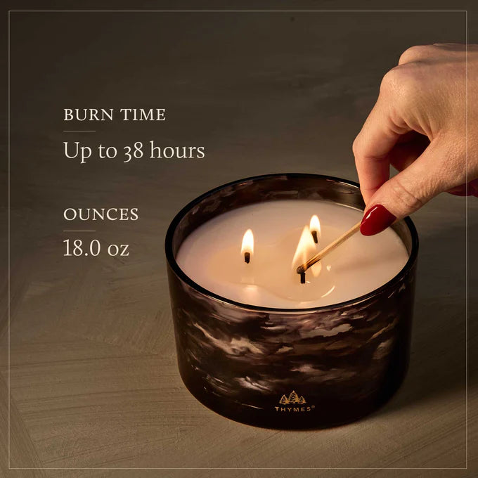 Thymes Noir Woods 3 Wick Candle