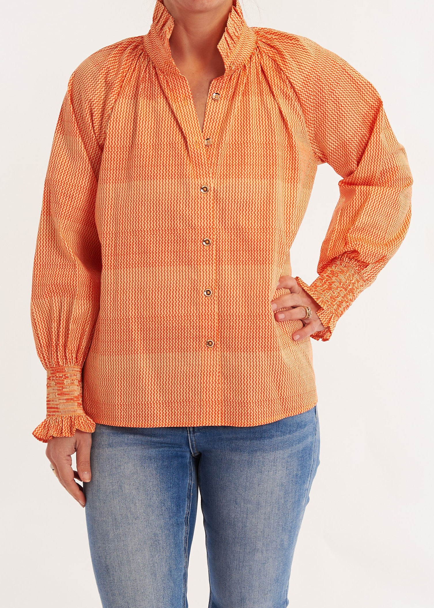 Frau Blouse - Doodle Orange