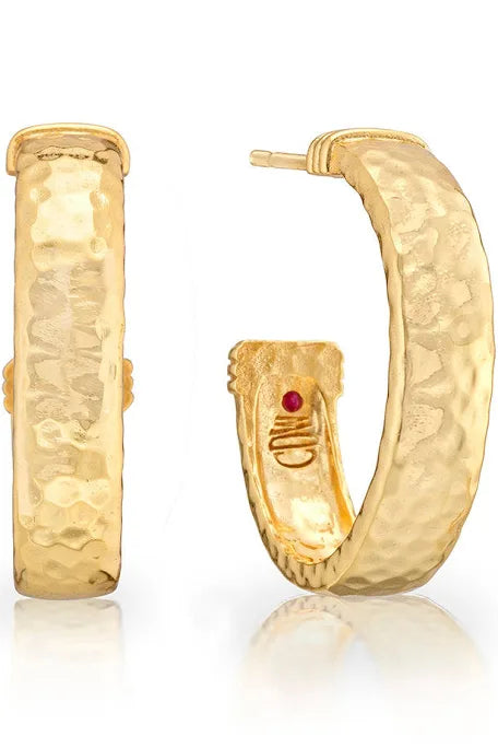 Cleo Classic Medium Hoop Earrings- Gold