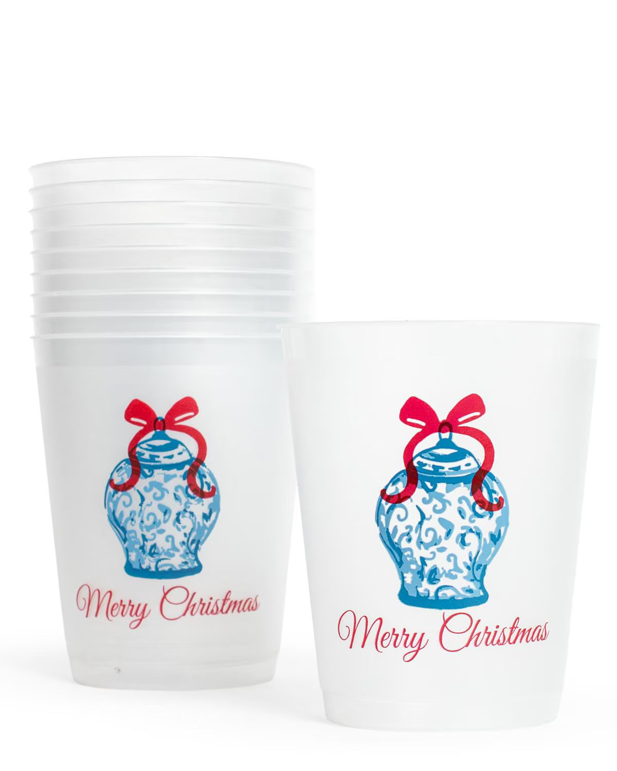 Chinoiserie Merry Christmas Party Cups (set of 10)