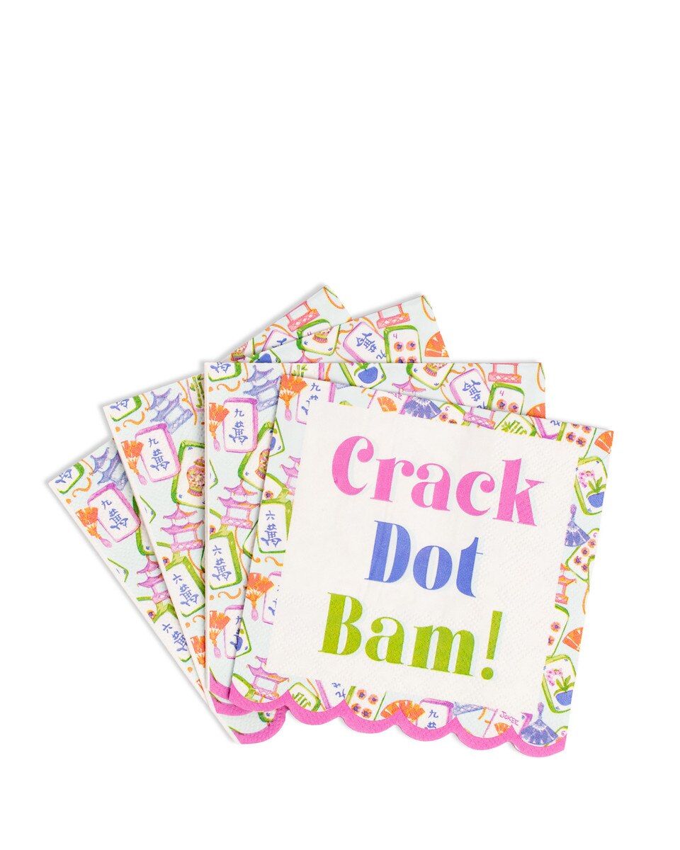Crack Dot Bam Scallop Cocktail Napkins