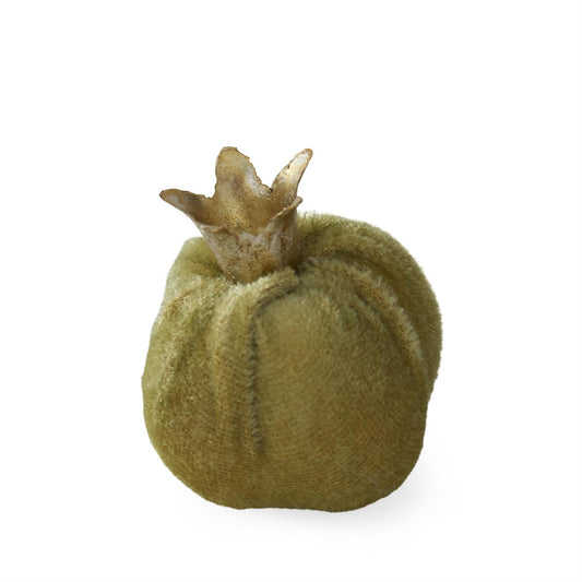 Bag of 6 2.25 Inch Green Velvet Pomegranates