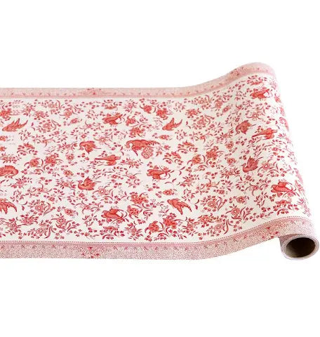 Hester & Cook Table Runner “Red Regal Peacock”