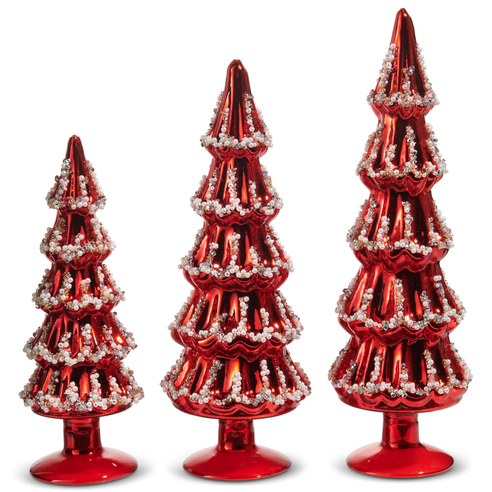 Red Beaded Trees
