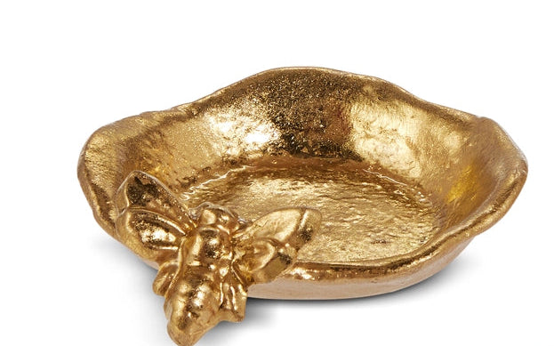 Gold Bee and Bird Trinket Trays