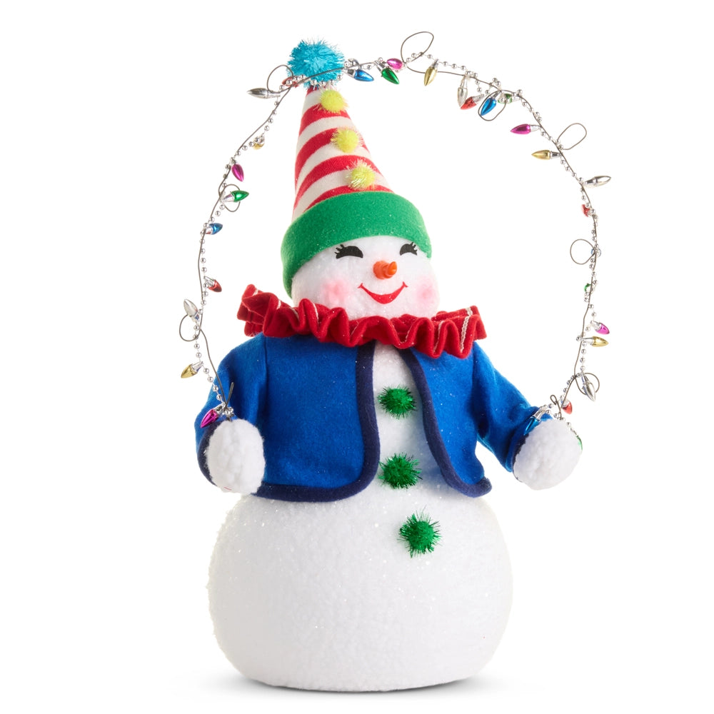 17" Holiday Jester Snowman