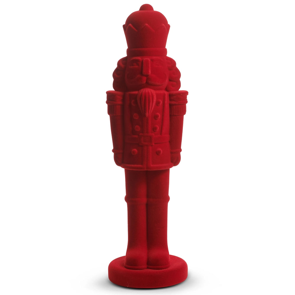 20.5" Red Flocked Nutcracker
