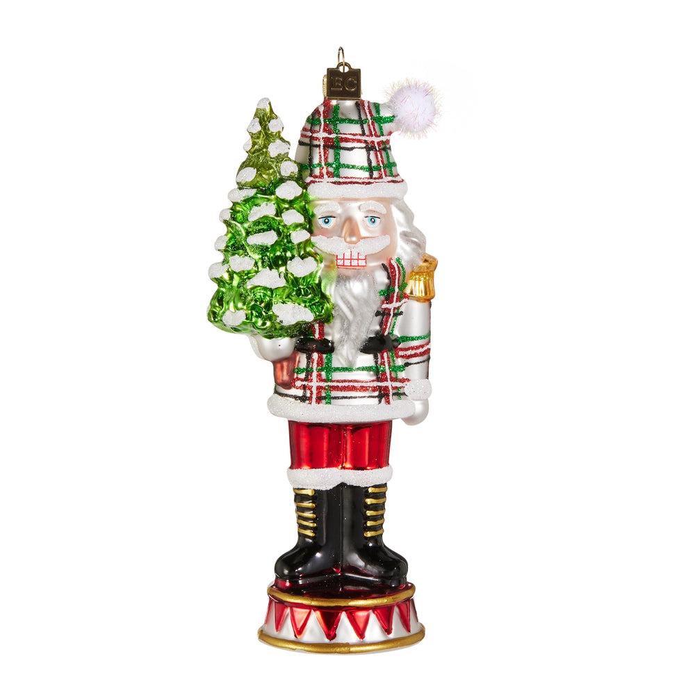 EC 7" Plaid Nutcracker Ornament