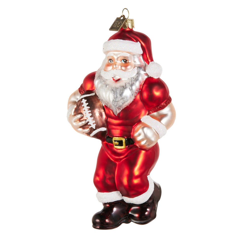 EC 6.5" Varsity Santa Ornament