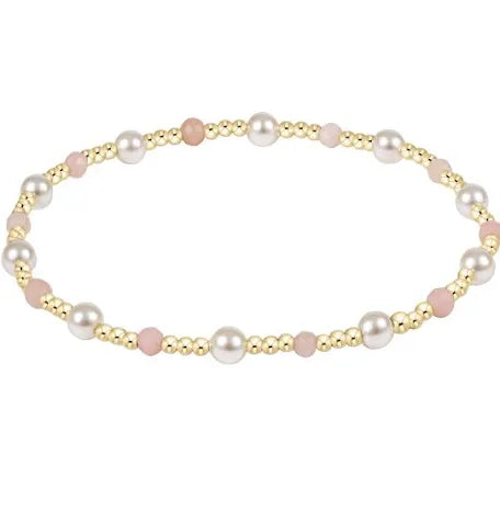 Enewton Extends Pearl Sincerity 4mm Gem Bracelet Pink Opal