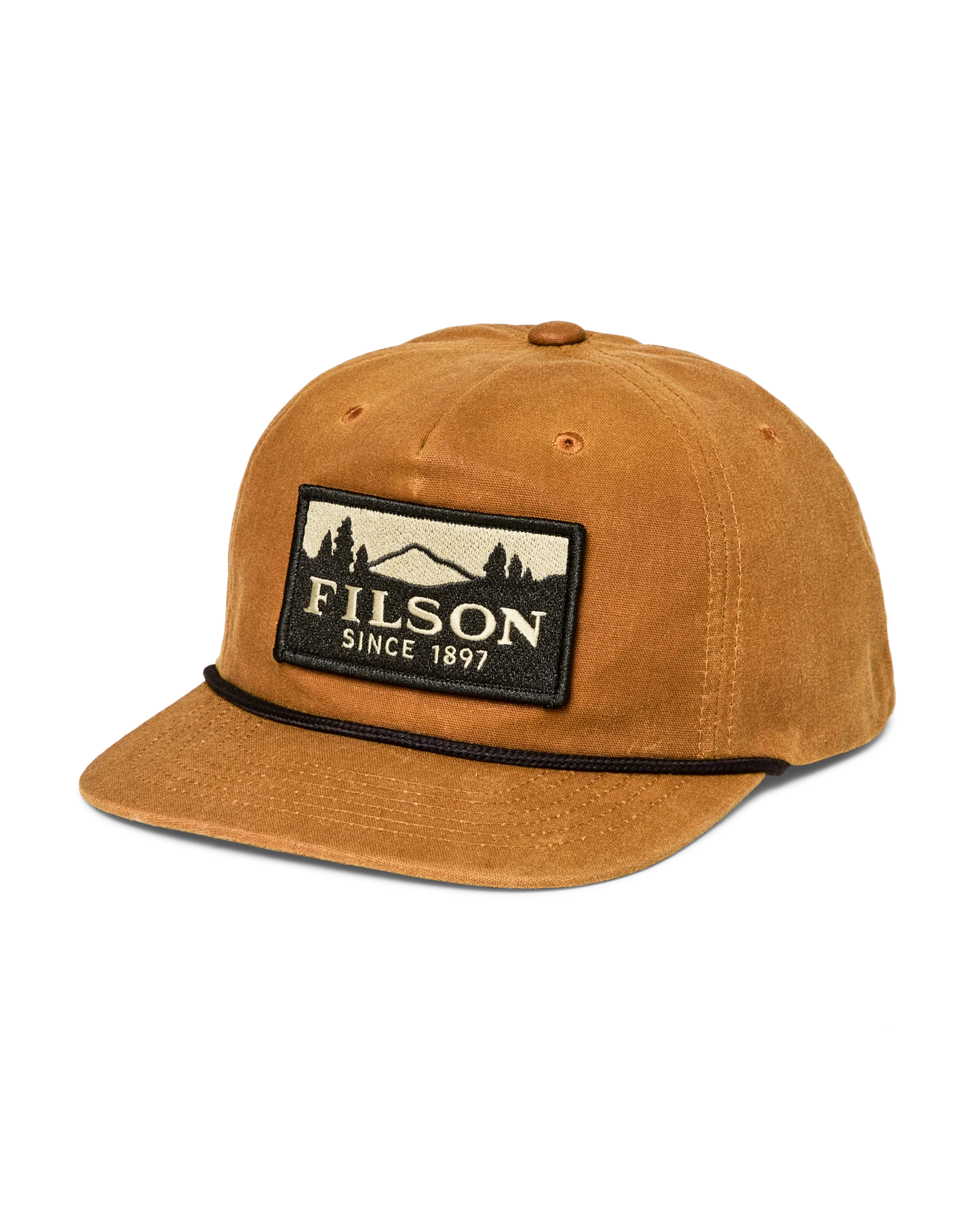Filson Waxed Trucker Cap in Gold/Brown