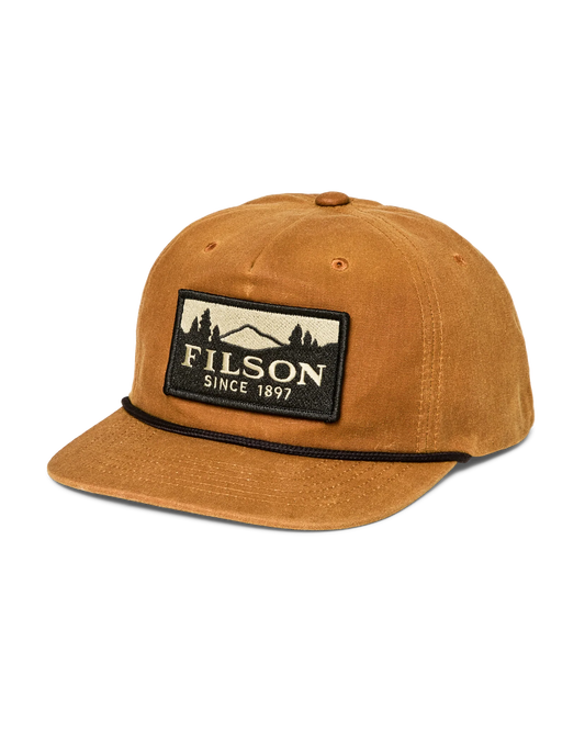 Filson Waxed Trucker Cap in Gold/Brown