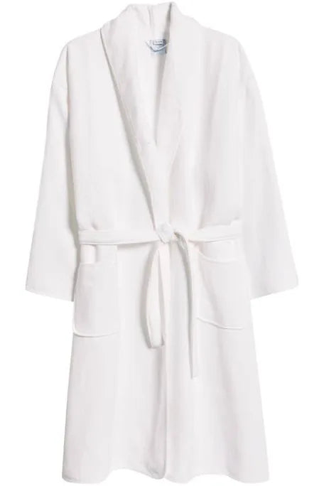 Weezie Unisex Long White Spa Robe
