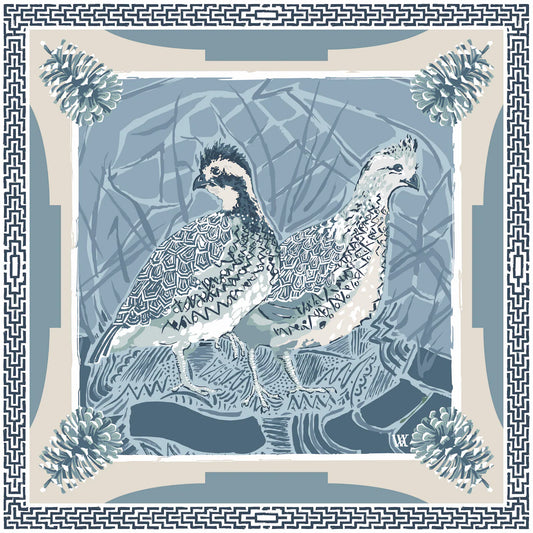 Austin Williams Scarf Light Blue Quail
