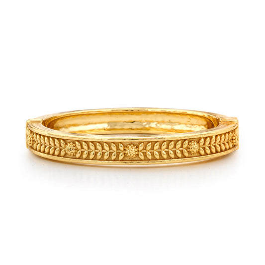 Berry Vine Hinged Bangle Gold (S/M)