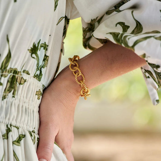 Victoria Small Chain Bracelet (8” Gold)