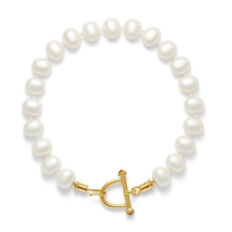 Equestrian Pebble Pearls Necklace