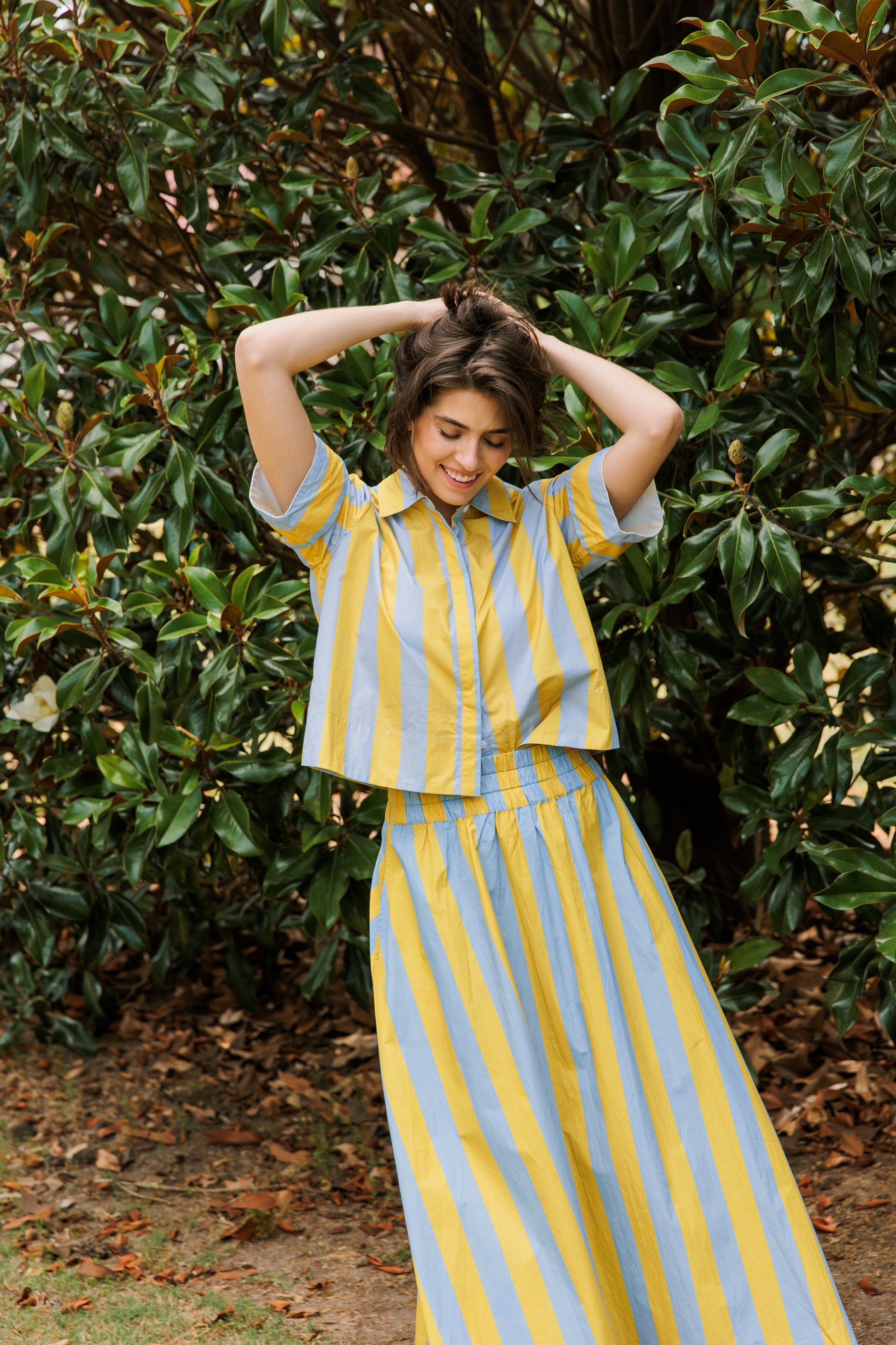 Pavilion Skirt, Brimstone Stripe