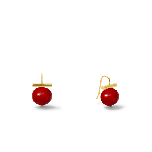 Petite + Sweet Pebble Pearls Oxblood