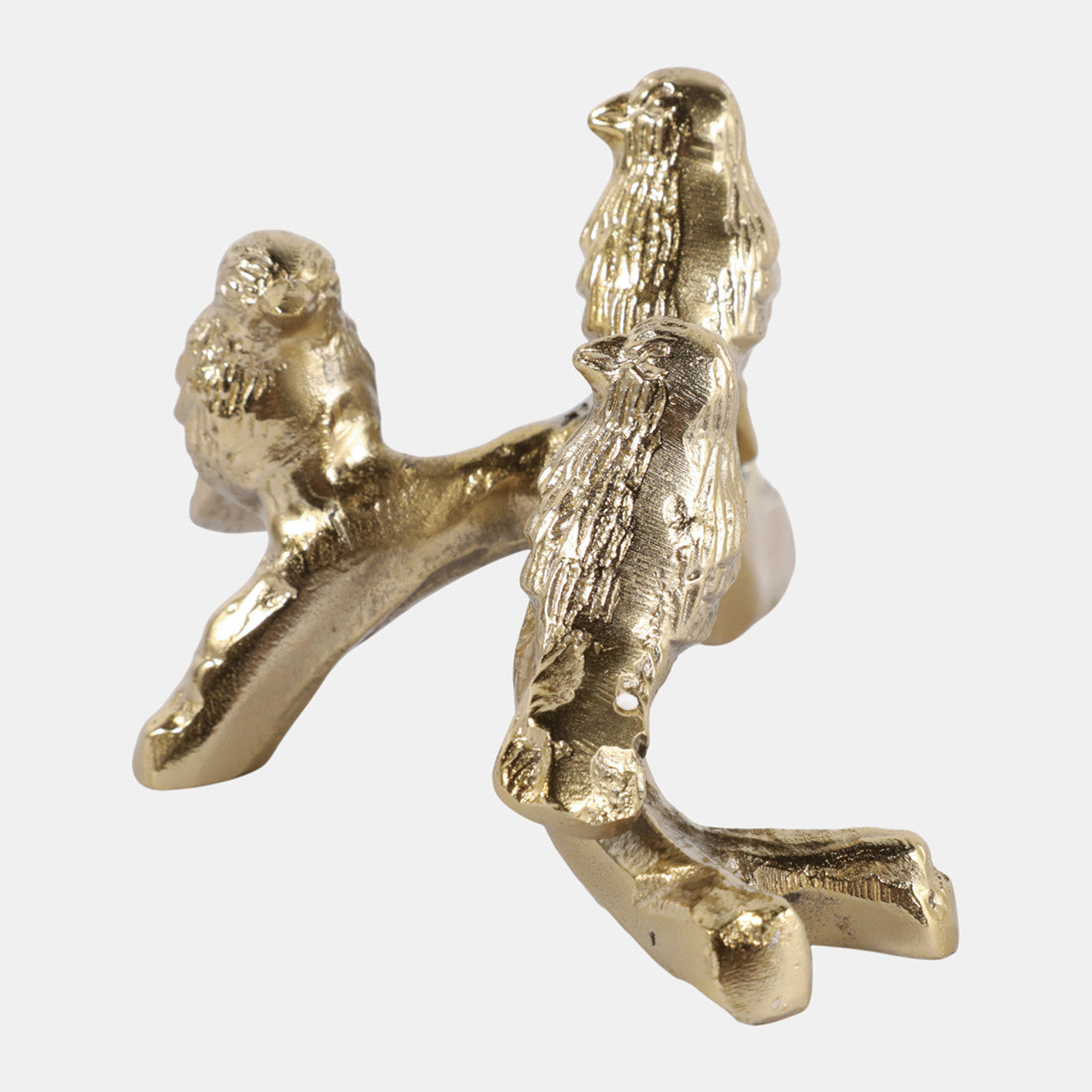 Birds Sitting on Branch Figurine (Gold)