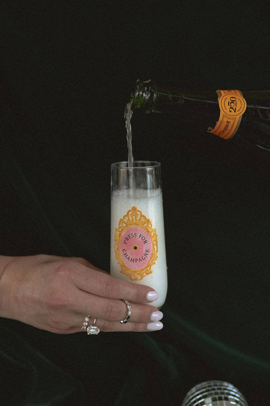 Press For Champagne 9oz Flute Tossware