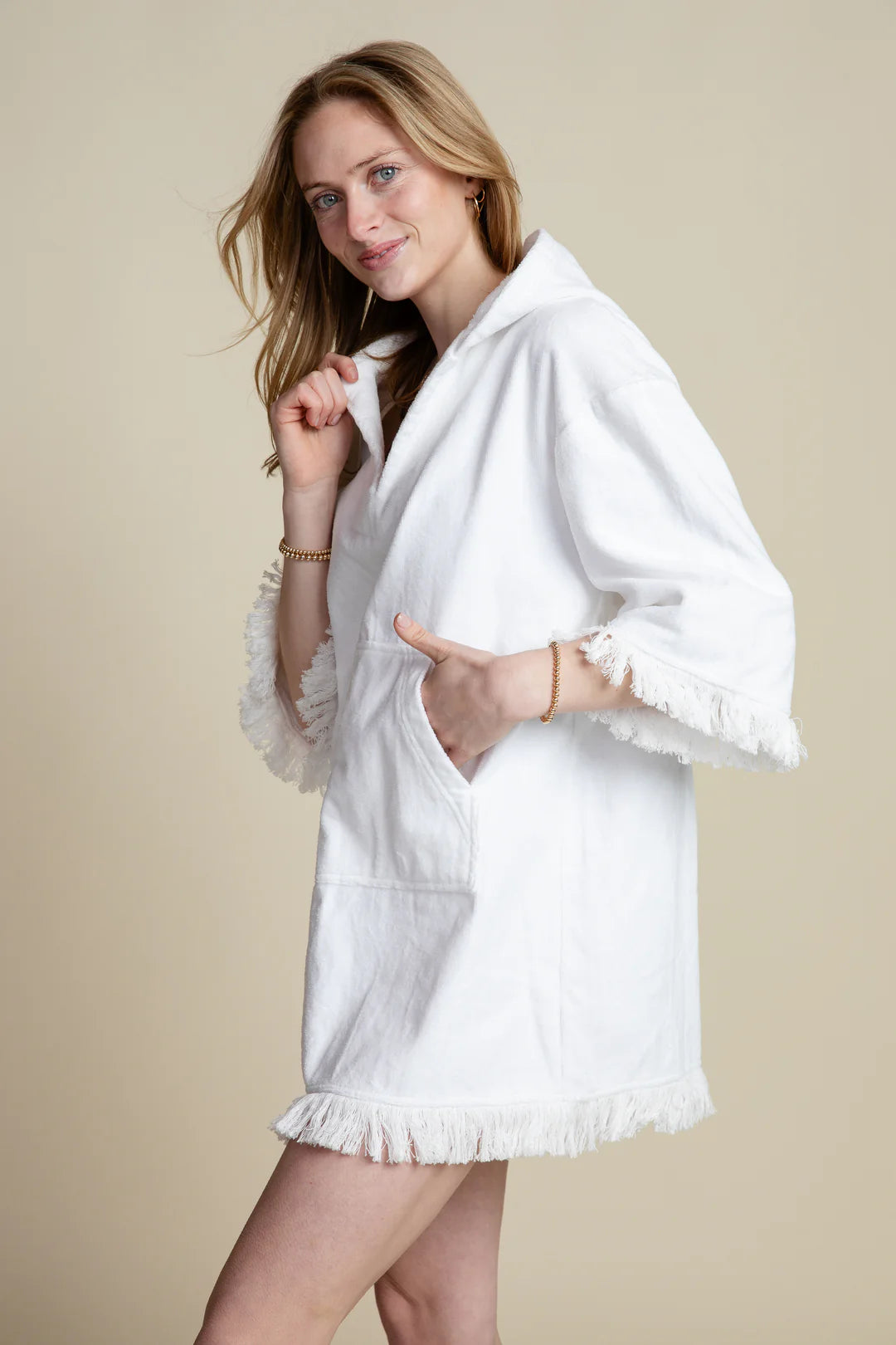 The Bailey Hooded Pullover Terrycloth Cover Up