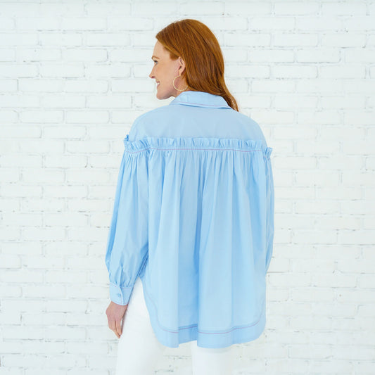 CARYN LAWN Spring Miriam Top Blue