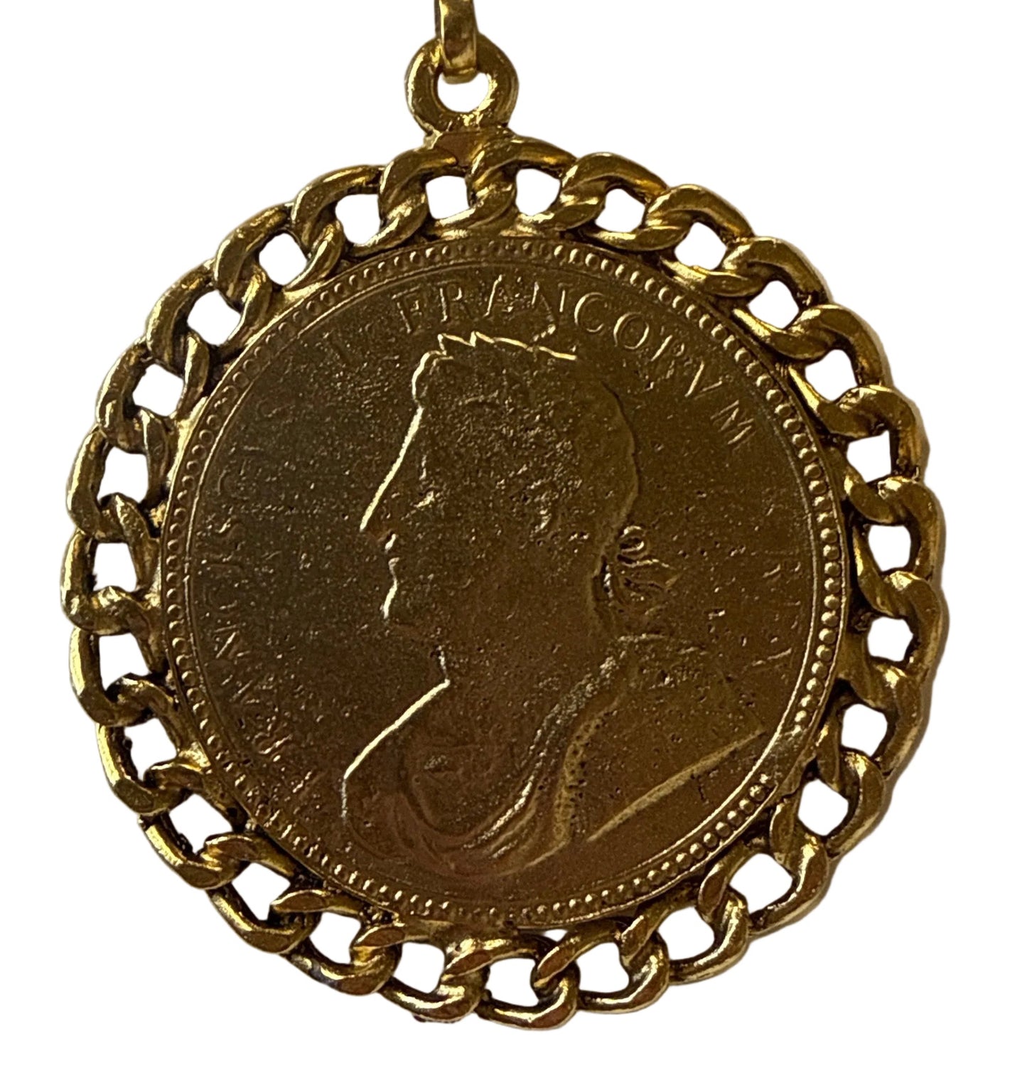 Gold Coin Cuff Necklace