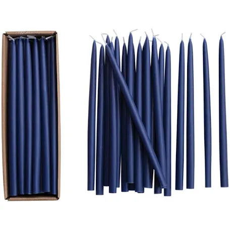 Unscented Thin Taper Candles in Box, Set of 24