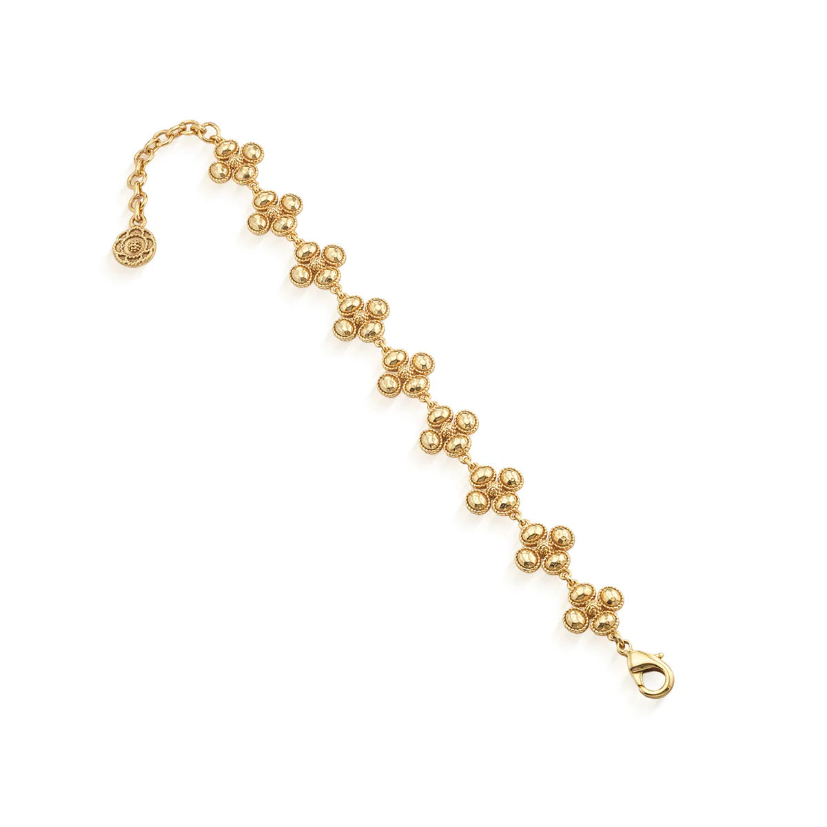 Berry Clover Linear Bracelet (7+2”) Gold