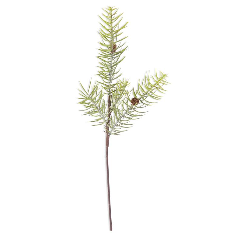 28 Inch Powdered Long Pine Stem w/Mini Pinecones