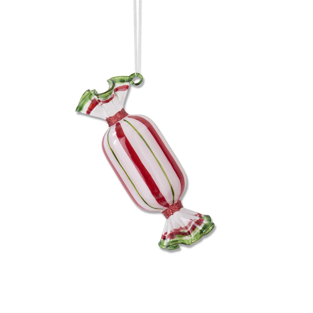 Assorted Red & Green Glass Candy Ornaments (3 Styles)