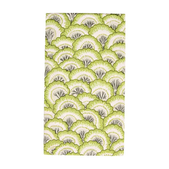 Caspari Guest Napkin/ Pontchartrain Scallop Green